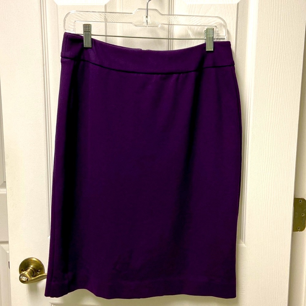 Purple Coldwater Creek Ponte Skirt